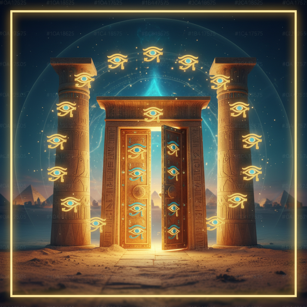 Golden Door Scatter Symbole aktivieren 12 Freispiele in Eye of Horus