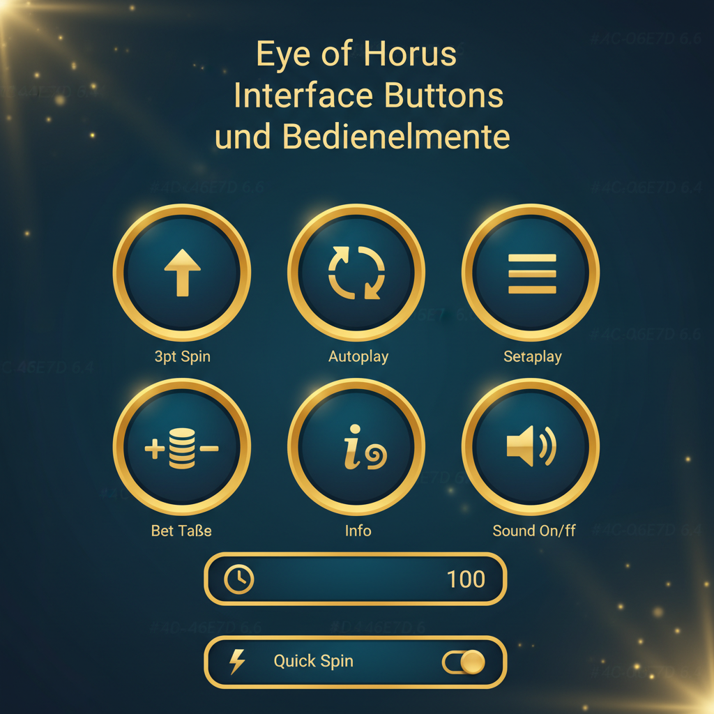 Eye of Horus Interface Buttons und Bedienelemente