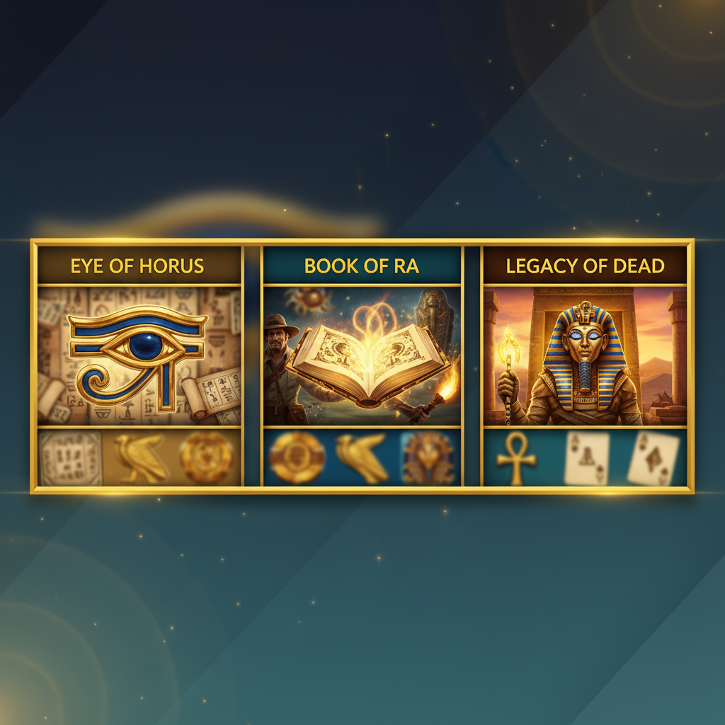 Vergleich Eye of Horus mit anderen Ägypten-Slots wie Book of Ra und Legacy of Dead