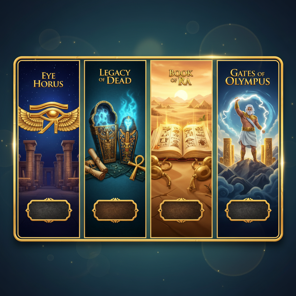 Eye of Horus Vergleich mit Legacy of Dead, Book of Ra und Gates of Olympus