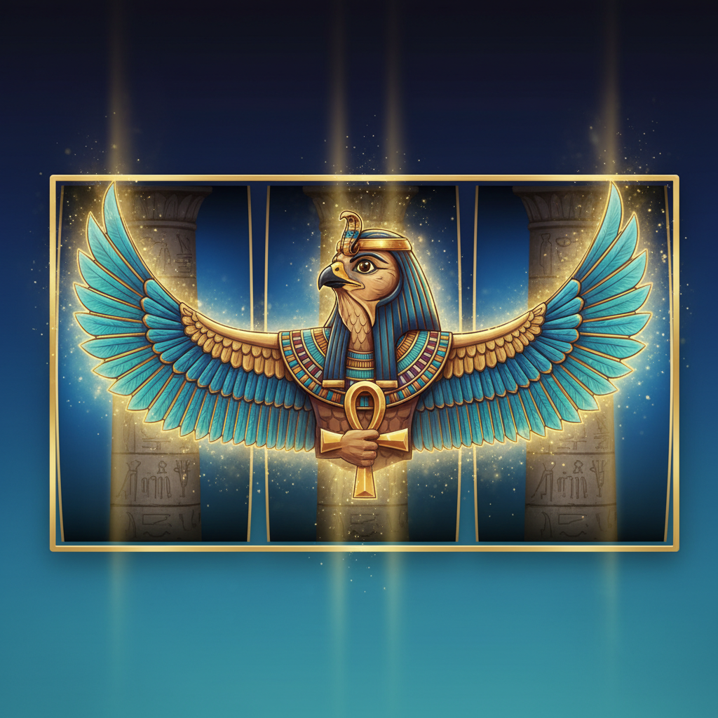 Horus Expanding Wild Symbol auf den mittleren Walzen